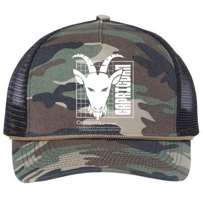 Capricorn Zodiac Definition Retro Rope Trucker Hat Cap