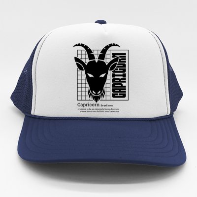 Capricorn Zodiac Definition Trucker Hat