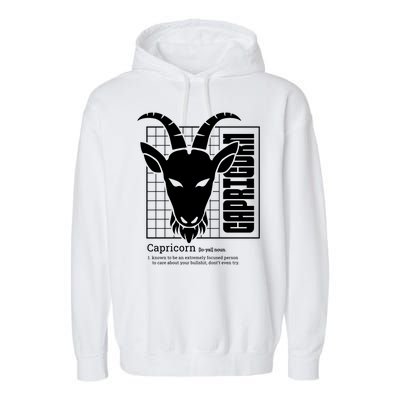 Capricorn Zodiac Definition Garment-Dyed Fleece Hoodie