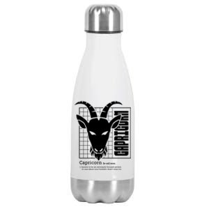 Capricorn Zodiac Definition Stainless Steel Insulated Water Bottle