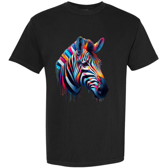 Colorful Zebra Dripping Garment-Dyed Heavyweight T-Shirt