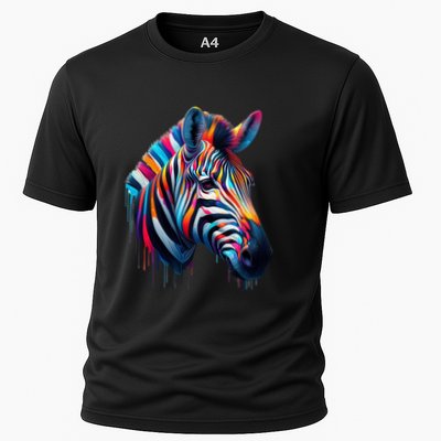 Colorful Zebra Dripping Performance Shirt