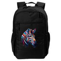 Colorful Zebra Dripping Backpack