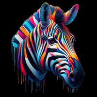 Colorful Zebra Dripping Baby Bodysuit