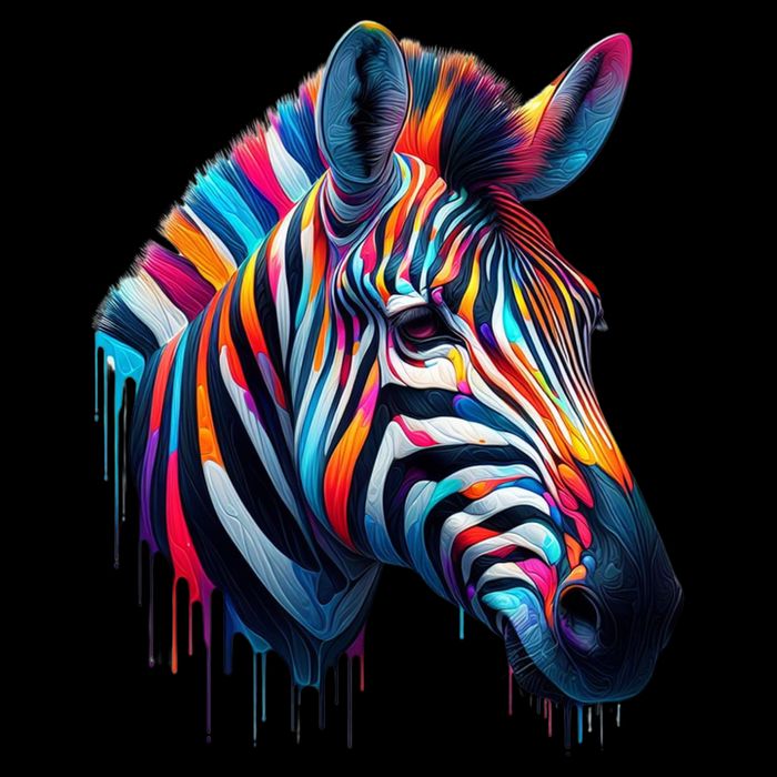 Colorful Zebra Dripping Baby Bodysuit