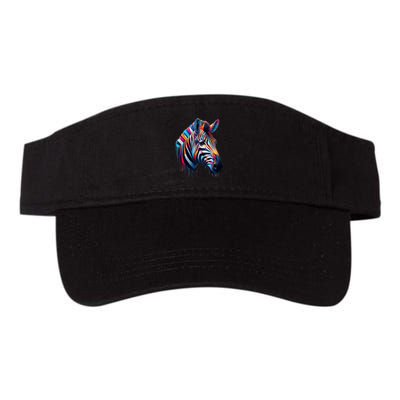 Colorful Zebra Dripping Visor