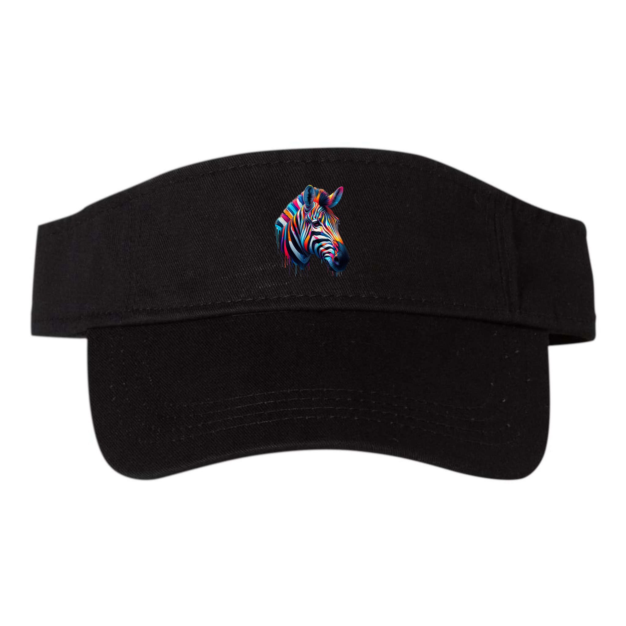 Colorful Zebra Dripping Visor