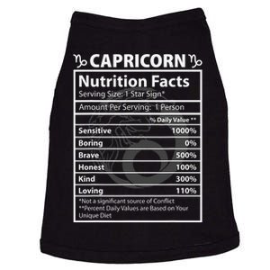 Capricorn Zodiac Funny Nutritional Facts Astrology Star Sign Doggie Tank