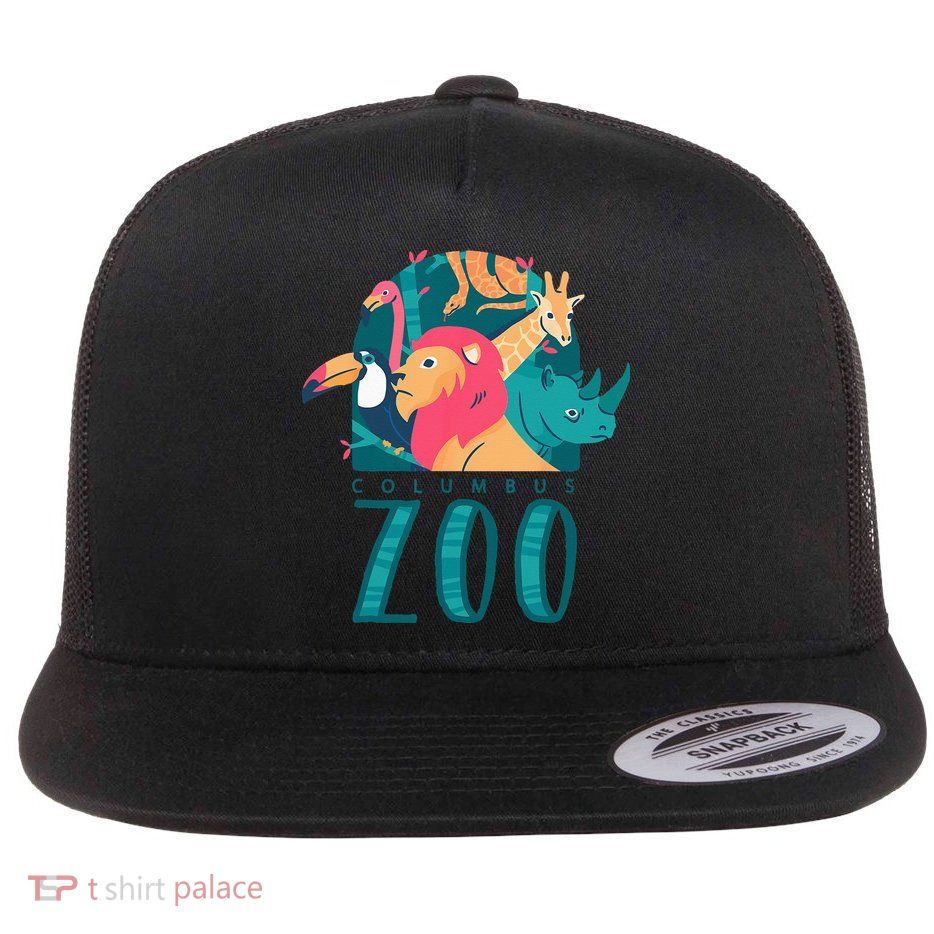 Columbus Zoo Funny Zookeeper Flat Bill Trucker Hat