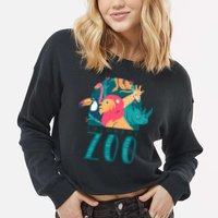 Columbus Zoo Funny Zookeeper Cropped Pullover Crew