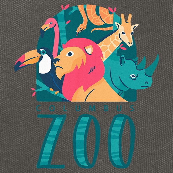 Columbus Zoo Funny Zookeeper Cotton Canvas Backpack