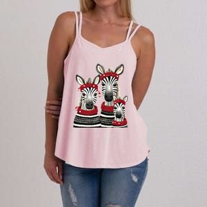 Christmas Zebra Family Matching Outfit Women's Strappy Tank