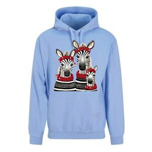 Christmas Zebra Family Matching Outfit Unisex Surf Hoodie