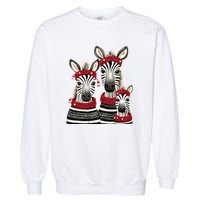 Christmas Zebra Family Matching Outfit Garment-Dyed Sweatshirt