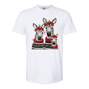 Christmas Zebra Family Matching Outfit Softstyle CVC T-Shirt