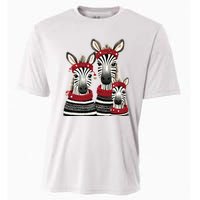 Christmas Zebra Family Matching Outfit Cooling Performance Crew T-Shirt