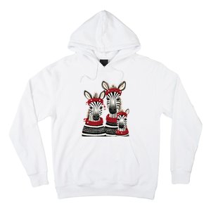 Christmas Zebra Family Matching Outfit Hoodie