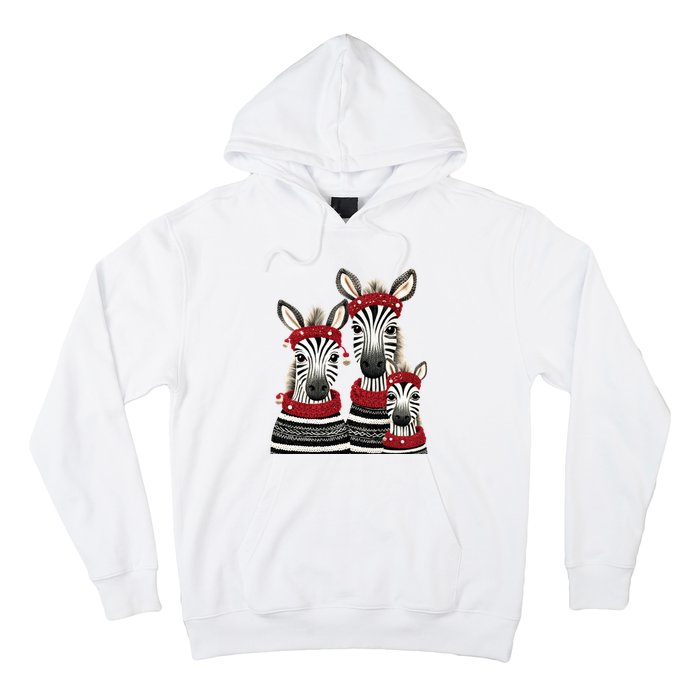 Christmas Zebra Family Matching Outfit Hoodie