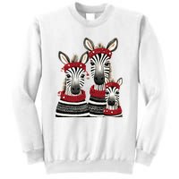 Christmas Zebra Family Matching Outfit Sweatshirt