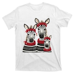 Christmas Zebra Family Matching Outfit T-Shirt