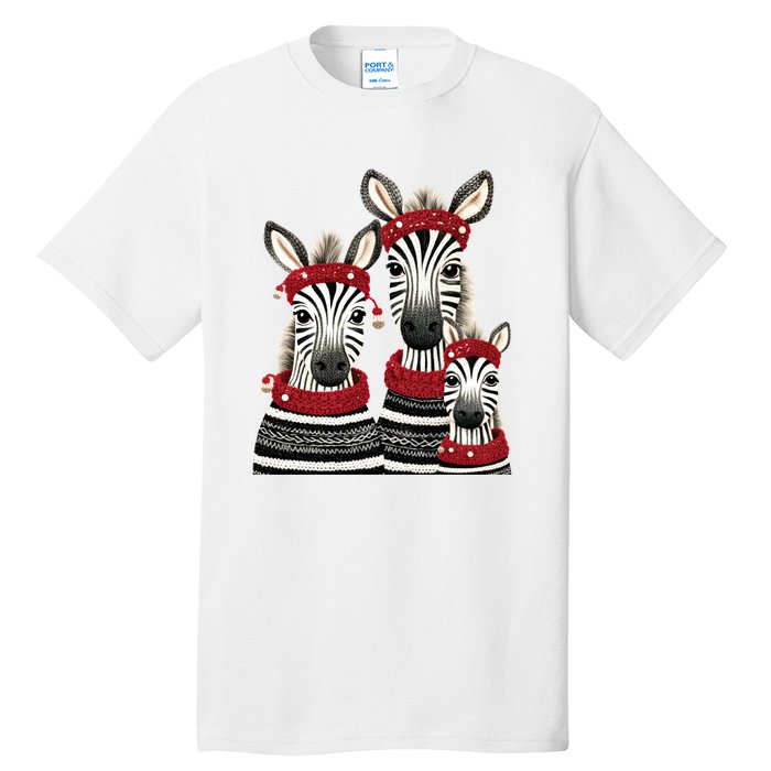 Christmas Zebra Family Matching Outfit Tall T-Shirt