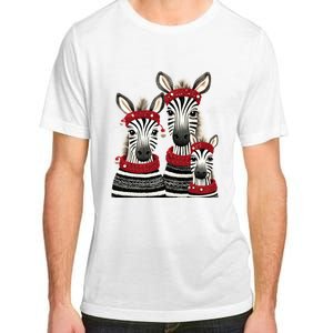 Christmas Zebra Family Matching Outfit Adult ChromaSoft Performance T-Shirt