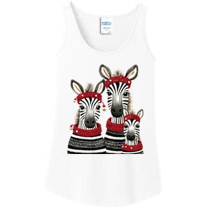 Christmas Zebra Family Matching Outfit Ladies Essential Tank