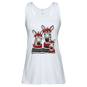 Christmas Zebra Family Matching Outfit Ladies Essential Flowy Tank