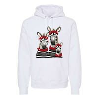 Christmas Zebra Family Matching Outfit Premium Hoodie