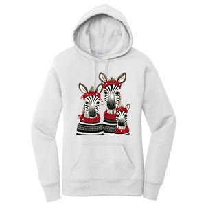 Christmas Zebra Family Matching Outfit Women's Pullover Hoodie