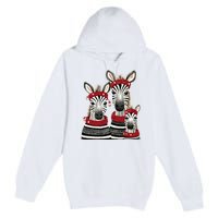 Christmas Zebra Family Matching Outfit Premium Pullover Hoodie