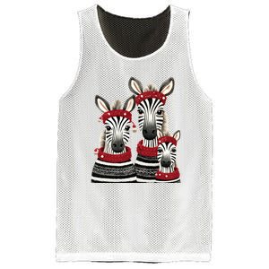 Christmas Zebra Family Matching Outfit Mesh Reversible Basketball Jersey Tank