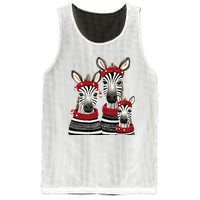 Christmas Zebra Family Matching Outfit Mesh Reversible Basketball Jersey Tank