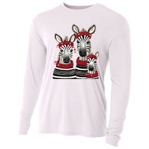 Christmas Zebra Family Matching Outfit Cooling Performance Long Sleeve Crew