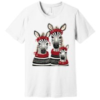 Christmas Zebra Family Matching Outfit Premium T-Shirt