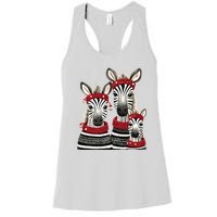 Christmas Zebra Family Matching Outfit Women's Racerback Tank