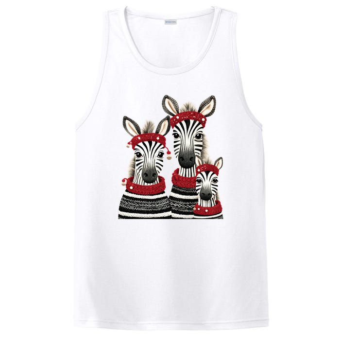 Christmas Zebra Family Matching Outfit PosiCharge Competitor Tank