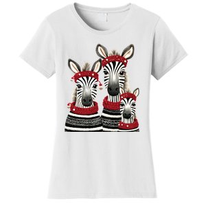 Christmas Zebra Family Matching Outfit Women's T-Shirt