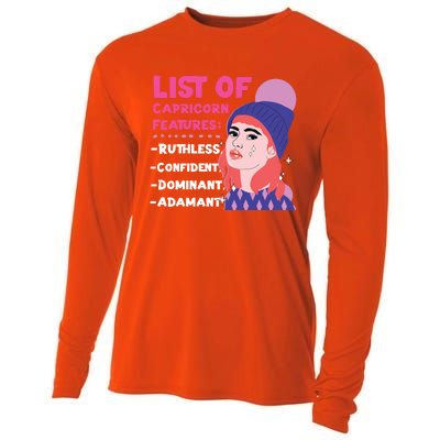 Capricorn Zodiac: List Of Capricorn Features Gift Cooling Performance Long Sleeve Crew