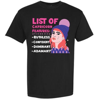 Capricorn Zodiac: List Of Capricorn Features Gift Garment-Dyed Heavyweight T-Shirt