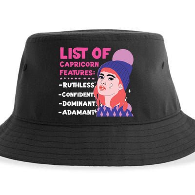 Capricorn Zodiac: List Of Capricorn Features Gift Sustainable Bucket Hat