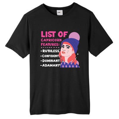 Capricorn Zodiac: List Of Capricorn Features Gift Tall Fusion ChromaSoft Performance T-Shirt