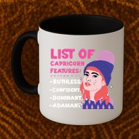 Capricorn Zodiac: List Of Capricorn Features Gift Mug