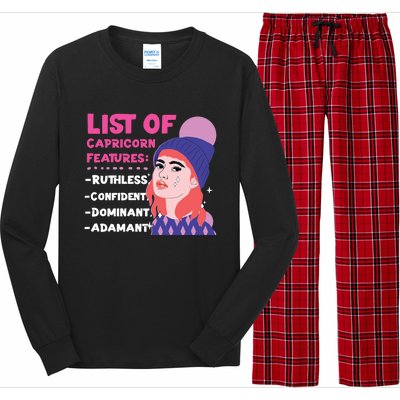 Capricorn Zodiac: List Of Capricorn Features Gift Long Sleeve Pajama Set