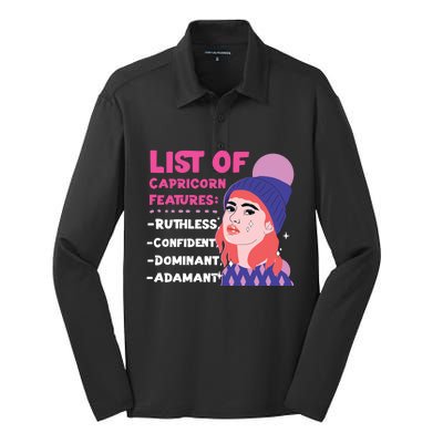 Capricorn Zodiac: List Of Capricorn Features Gift Silk Touch Performance Long Sleeve Polo