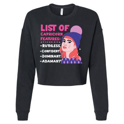 Capricorn Zodiac: List Of Capricorn Features Gift Cropped Pullover Crew