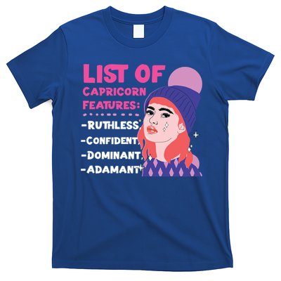 Capricorn Zodiac: List Of Capricorn Features Gift T-Shirt