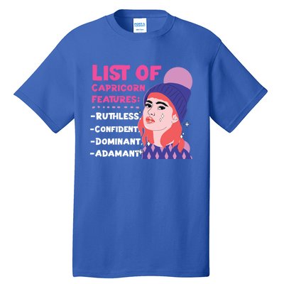 Capricorn Zodiac: List Of Capricorn Features Gift Tall T-Shirt