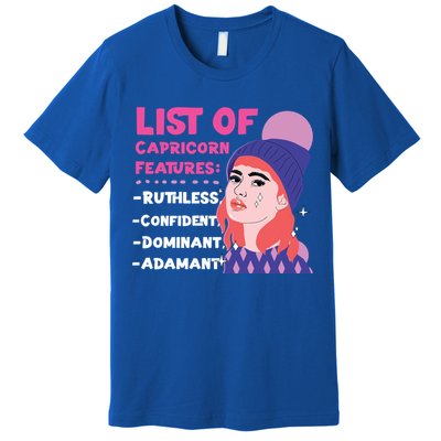 Capricorn Zodiac: List Of Capricorn Features Gift Premium T-Shirt