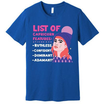 Capricorn Zodiac: List Of Capricorn Features Gift Premium T-Shirt